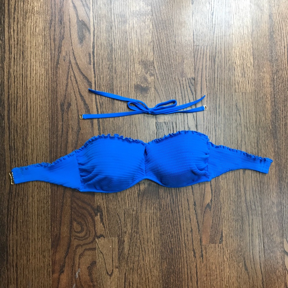 Victoria’s Secret royal blue ruffle bikini top